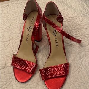 Katy Perry Collections Metallic Red Heels